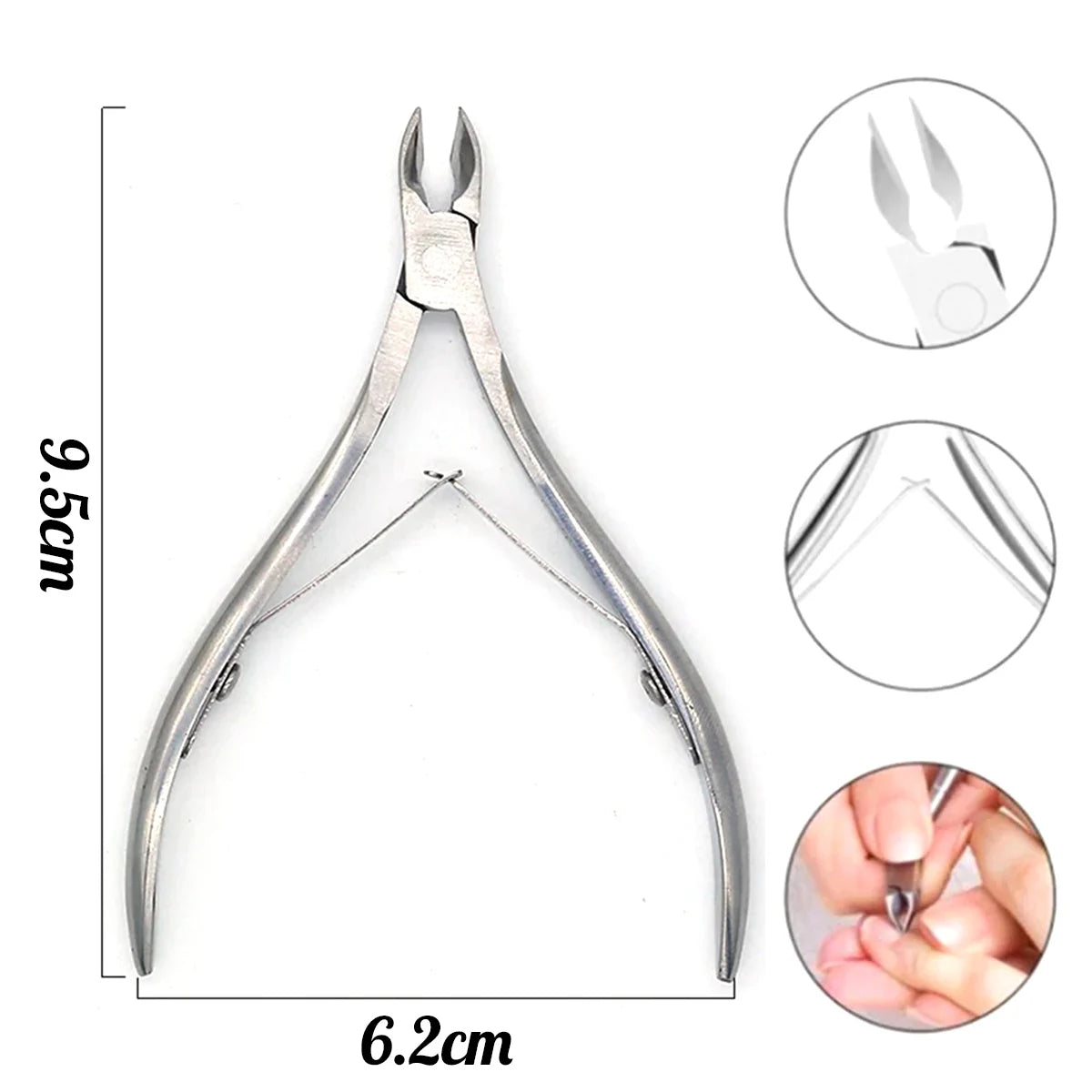 4 Pcs/Set Professional Stainless Steel Nail Cutter Scissor Nippers Muti Function Cuticle Pusher Remover Nail Care Manicure Kits