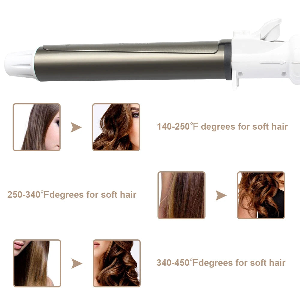 USHOW Professional Ceramic Hair Curler  Curling Iron Roller Curls Wand Waver Fashion Styling Tool