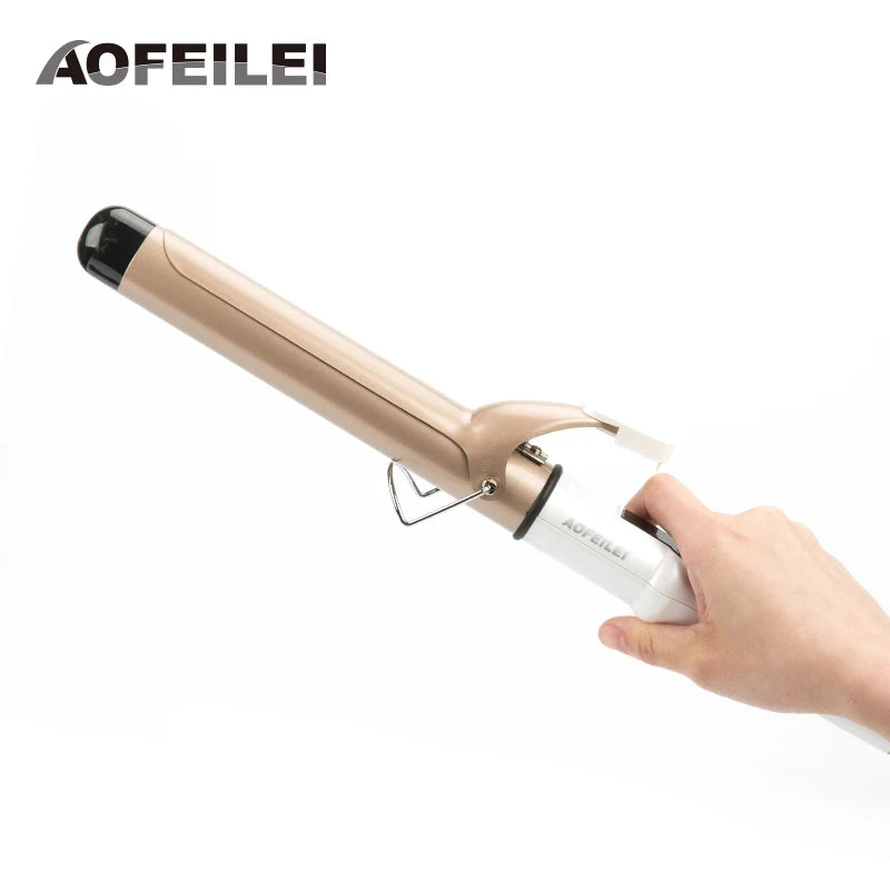 2025 New Real Electric Professional Ceramic Hair Curler Lcd Curling Iron Roller Curls Wand Waver Fashion Styling Tools