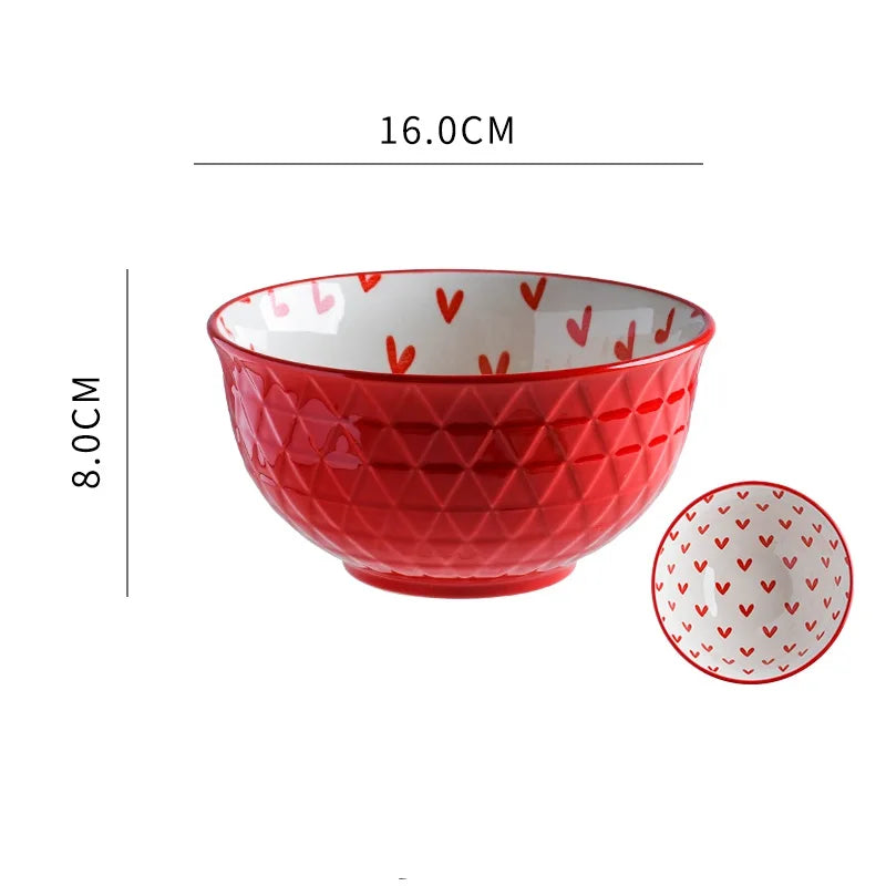 Nordic Dinner Plates Set Tableware Bowl Set Household Ceramic Tableware Dinnerware Set Bowl Plate Soup Bowl Set Kitchen Supplies