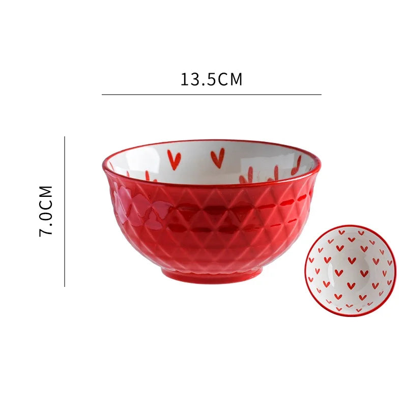 Nordic Dinner Plates Set Tableware Bowl Set Household Ceramic Tableware Dinnerware Set Bowl Plate Soup Bowl Set Kitchen Supplies