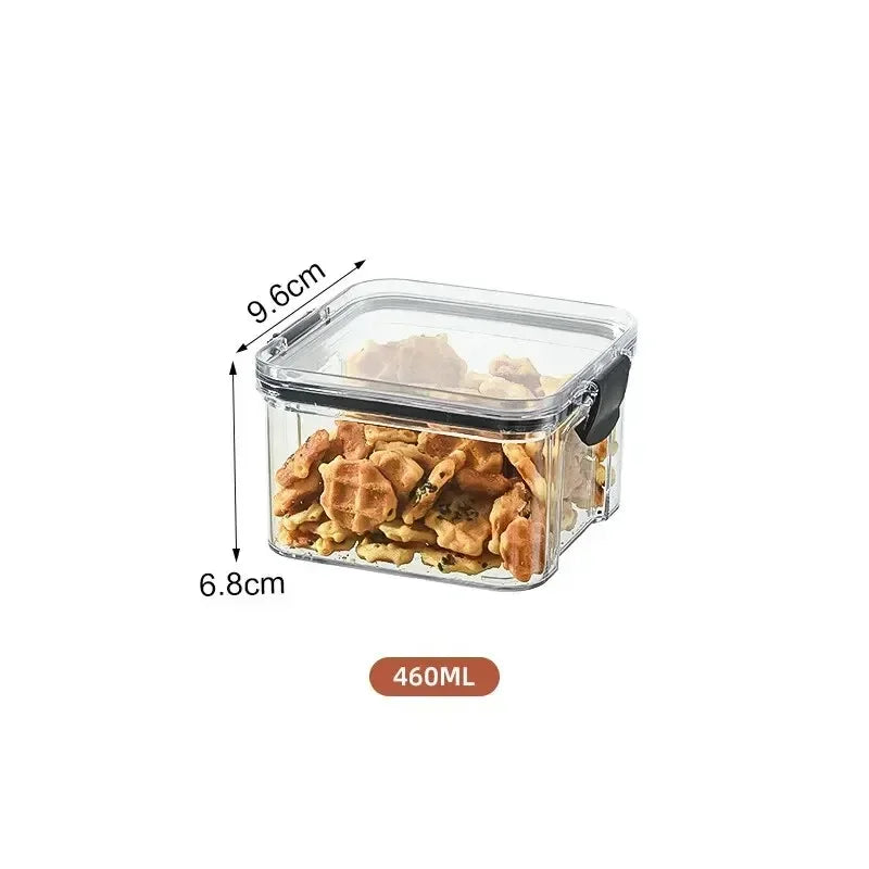 Kitchen Multigrain Snack Sealed Storage Box Dried Fruit Dried Goods Jar Drawer Storage Container Moisture Proof Box Plastic