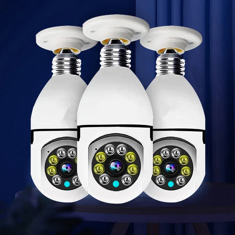 WiFi IP Camera E27 Bulb Cam 3MP Wireless Baby Monitor AI Tracking Security Video Surveillance Pet Cam SmartLife Indoor