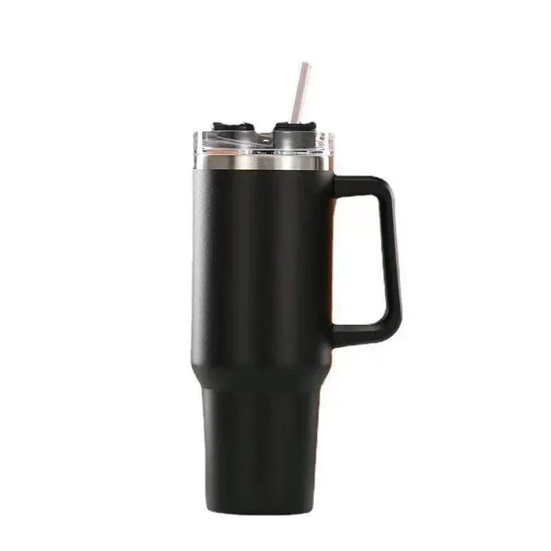 304 Stainless Steel Insulated Water Bottle Thermal Coffee Car Cup Cold Hot Mugs Vacuum Flask with Handle Straw for Sport Gif