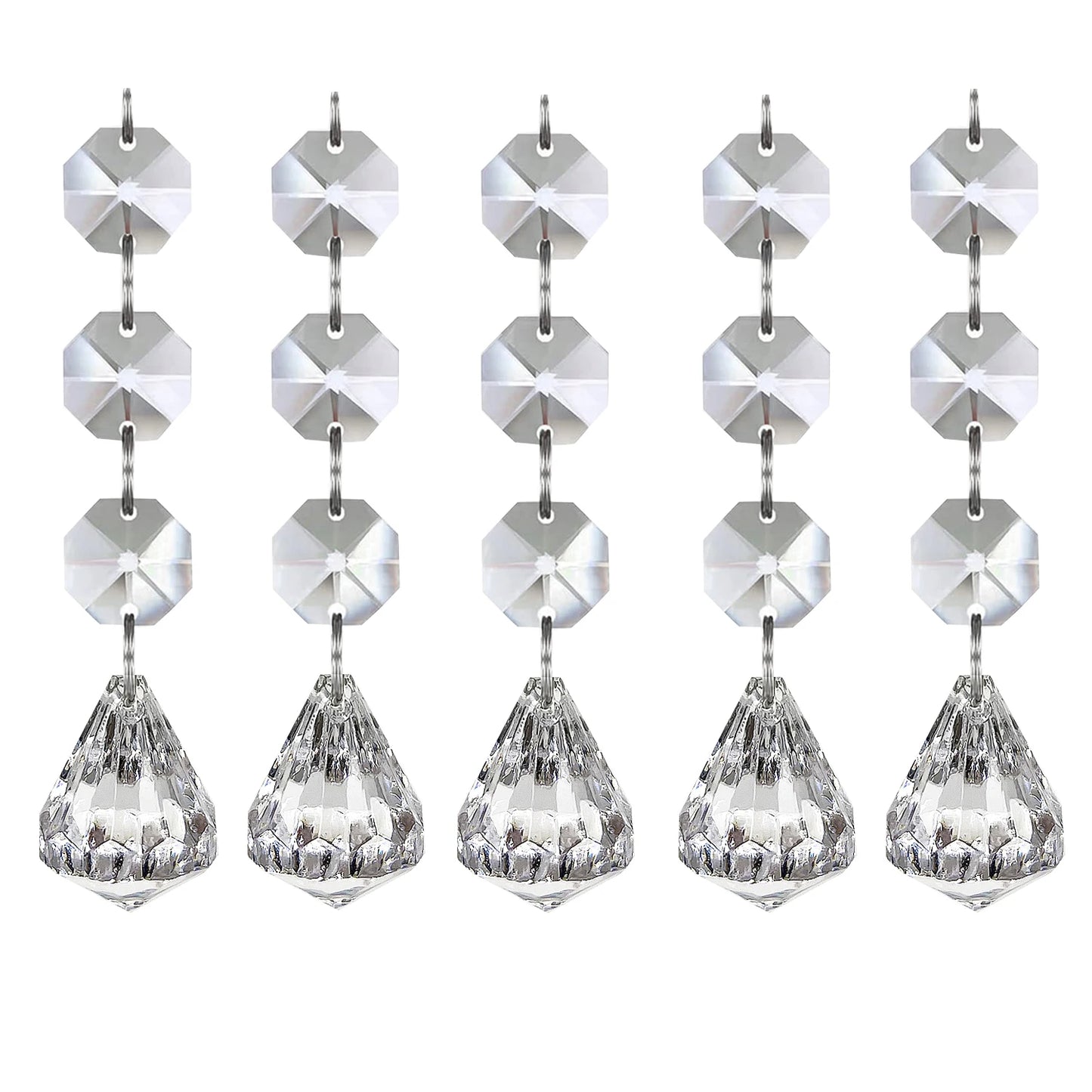 5PCS Acrylic Ornament DIY Home Decoration Party Decoration Supplies Christmas Tree Ornament Table Lamp Chandelier Pendant