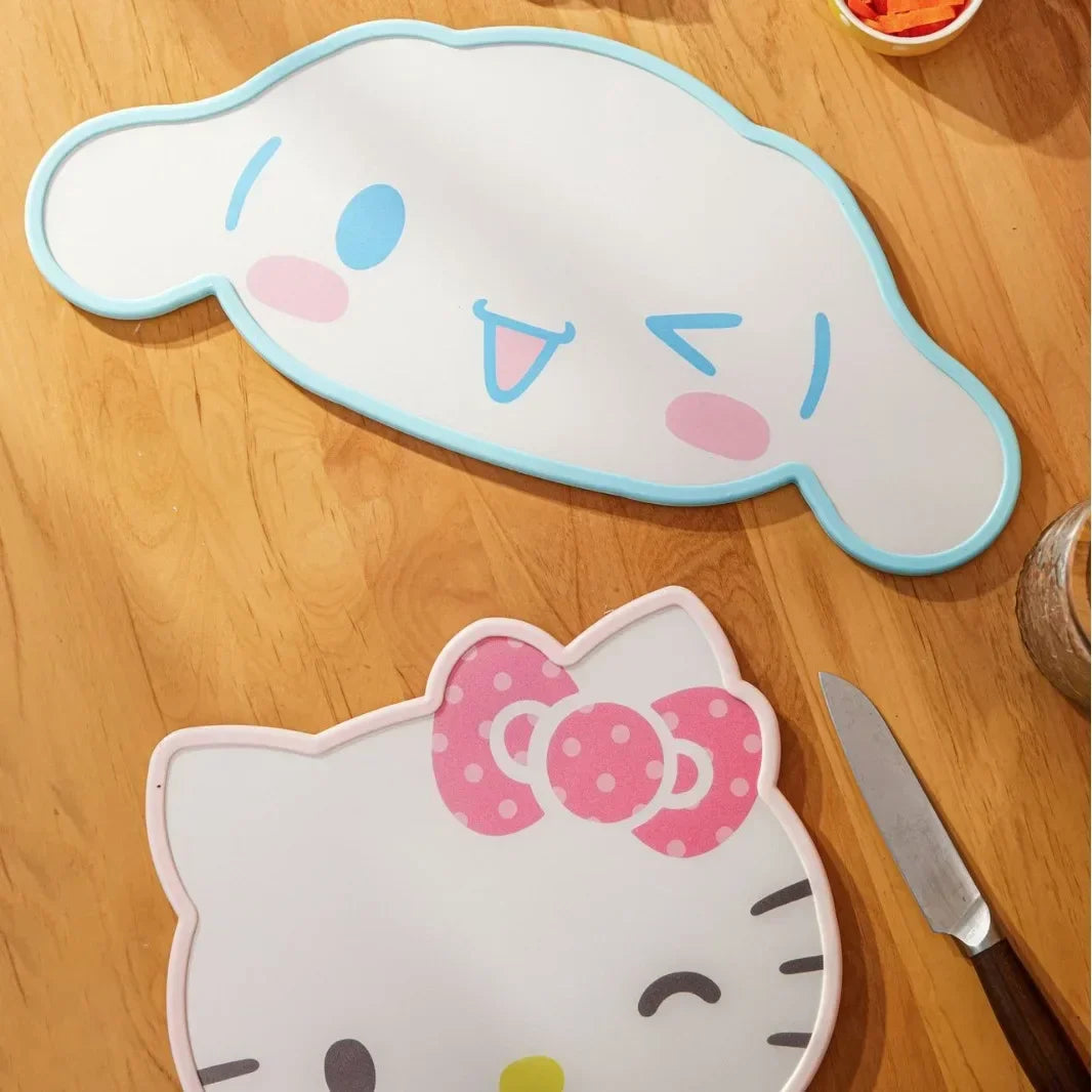 Sanrio Hello Kitty Cartoon Shape Cutting Board Food Grade PP Cutting Board Double-sided Fruit Baby Food Supplement Cutting Board