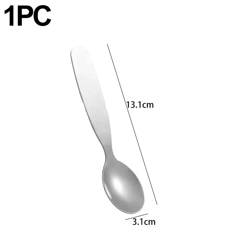 10/1pcs Mini Stainless Steel Spoon Fork Sets Ice Cream Cake Dessert Coffee Teaspoon for Children Cutlery Kitchen Tableware Gifts