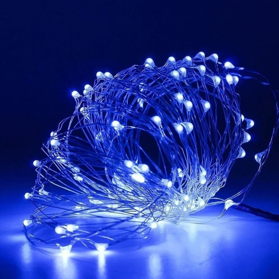 LED String Light Christmas Copper Wire String Light 1m 2m 3m 5m Battery Powered Holiday Lighting Christmas Tree Garland Wedding