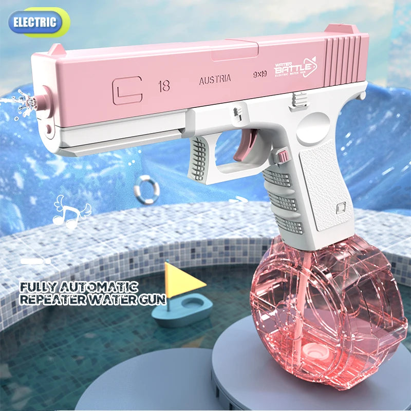 Electric Water Gun Toy Portable Water Guns Automatic Water Spray Gun Toys Electric Burst Water Gun Kids Outdoor Water Toys