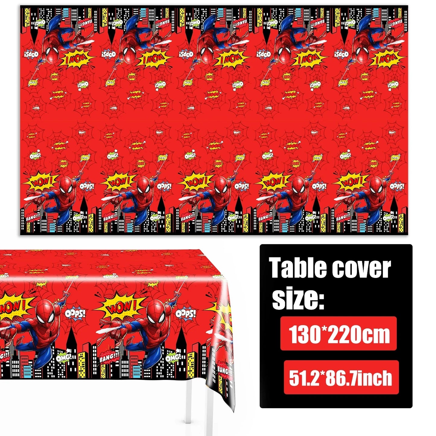 Spiderman Theme Disposable Tableware Decoration Kid Birthday Party Supplies Paper Cup Plate Tablecloth Napkin Party Baby Shower