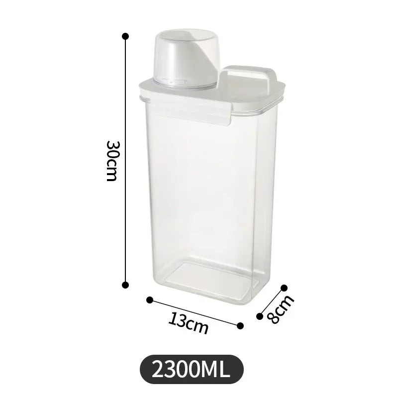 1100/1800/2300Ml Reusable Laundry Detergent Dispenser, Sealed Storage Container for Grain and Miscellaneous Grain Storage Tank