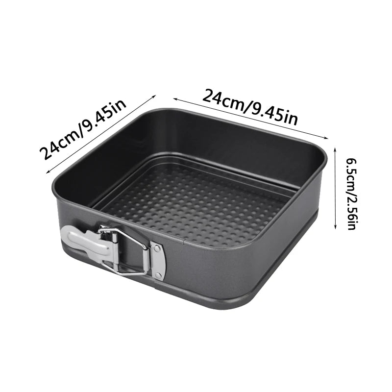 Nonstick Carbon Steel Cakes Molds Bake Pan Heart Round Square Shape Removable Bottom Baking Mould Set Kitchen Accessories New