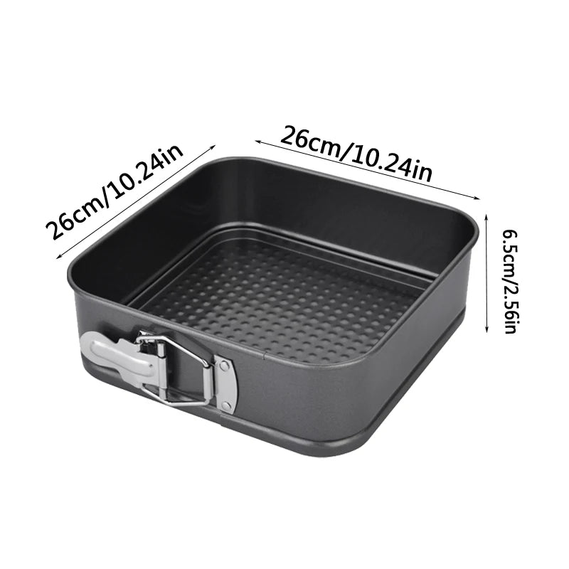 Nonstick Carbon Steel Cakes Molds Bake Pan Heart Round Square Shape Removable Bottom Baking Mould Set Kitchen Accessories New