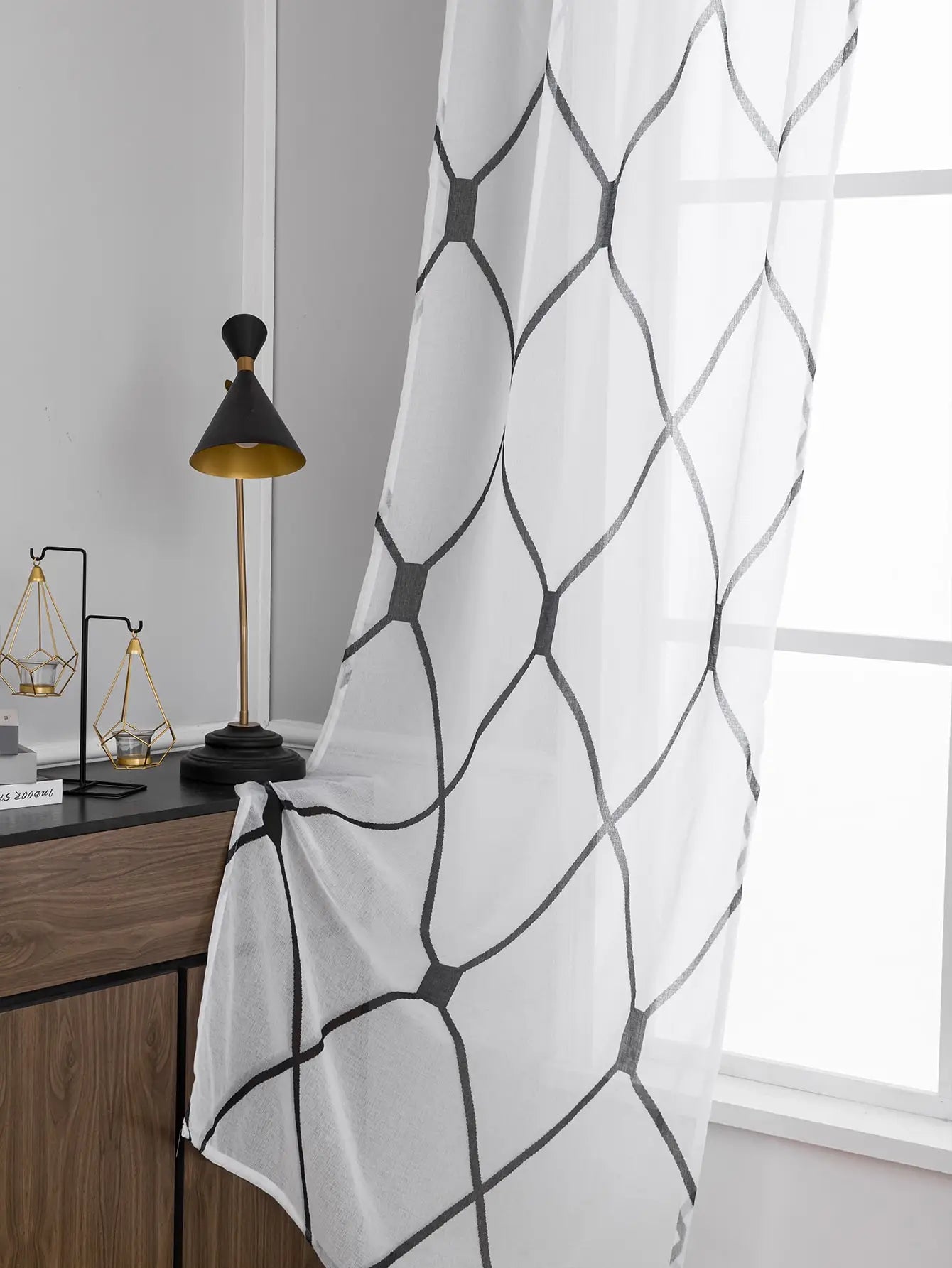 Clearance_Sheer Curtains White Korean Simple Mesh Veil for Living room, Bedroom_Continuous updates