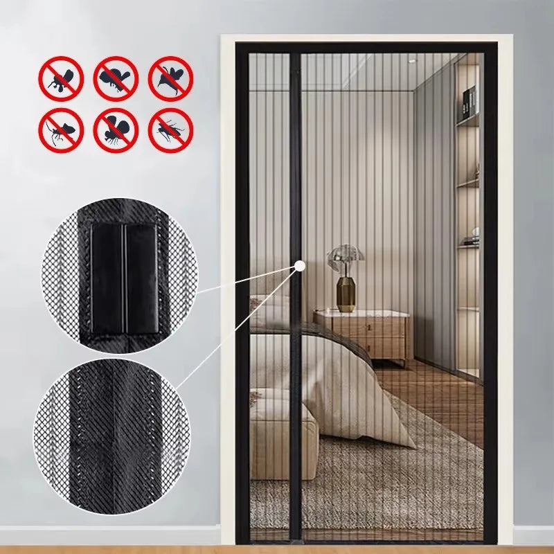 Anti-Mosquito Mesh Auto-Close Magnetic Anti-mosquito Mesh Invisible Door Mesh Anti-bug Fly Partition Curtain Magic Mesh