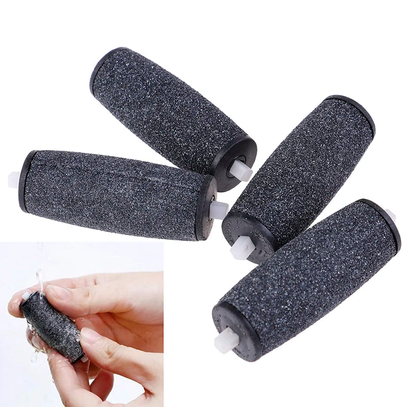 4 Pcs Foot Care Tool Heads Pedi Hard Skin Remover Refills Replacement Rollers For Scholls File