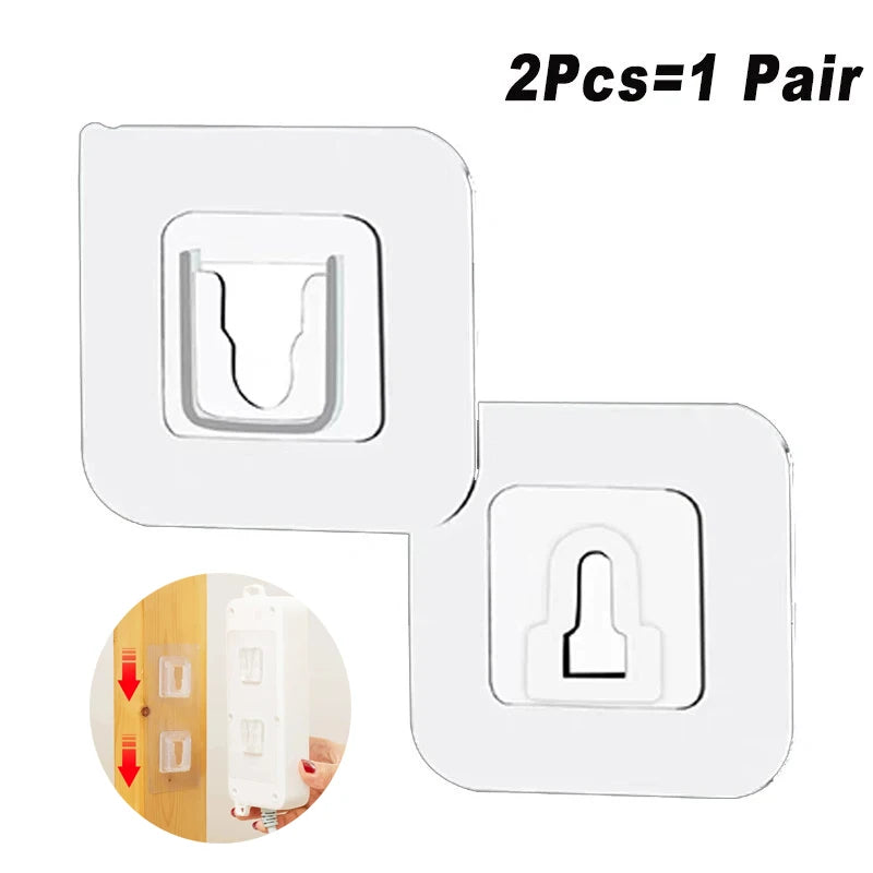 Double-Sided Adhesive Wall Hooks Multi-Purpose Transparent Hooks Waterproof Clothes Hats Towel Hooks Kitchen Bathroom Door Hook