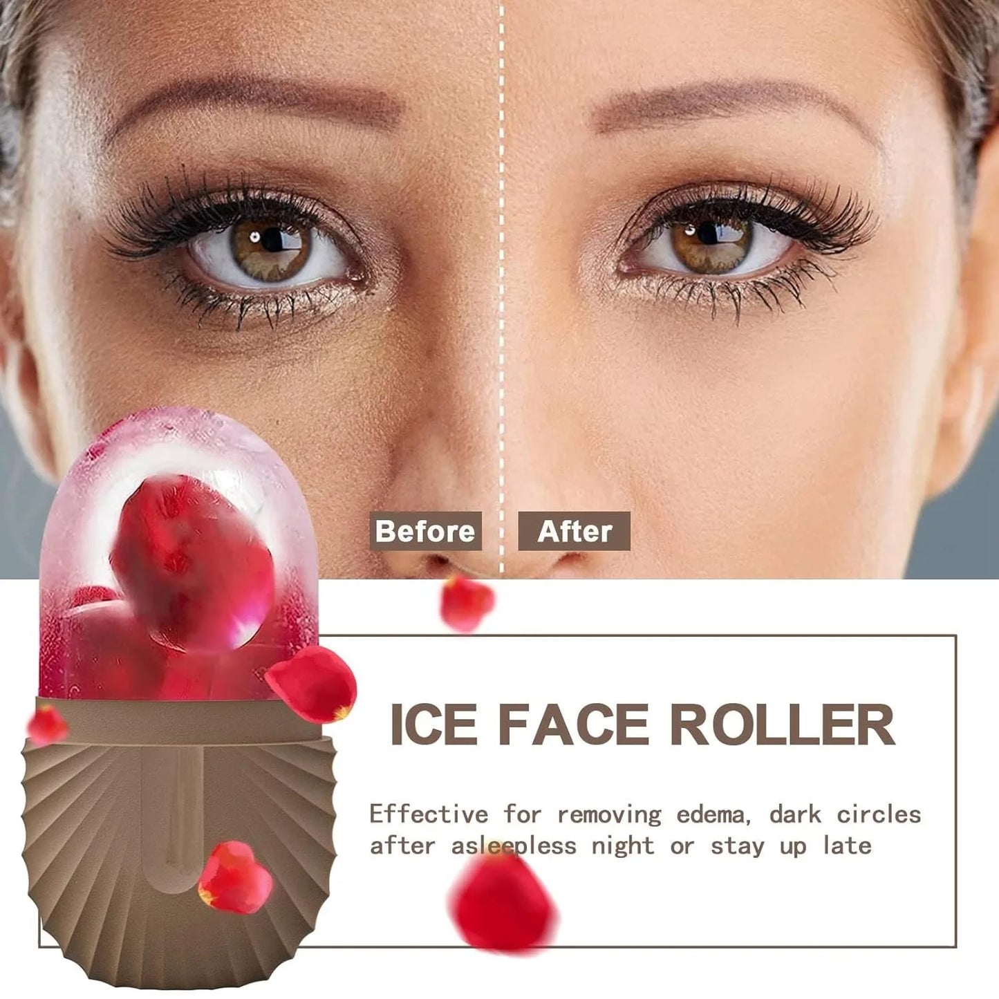 Ice Facial Roller Skin Care Beauty Lifting Contouring Tools Ice Cube Trays Ice Globe Balls Face Massager Skin Care Tool Gift