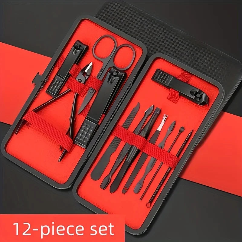 7-24pcs Professional  Nail Clippers Kit - Ultra Sharp Fingernail and Toenail Cutters for Men and Women - Sturdy Pedicure Care