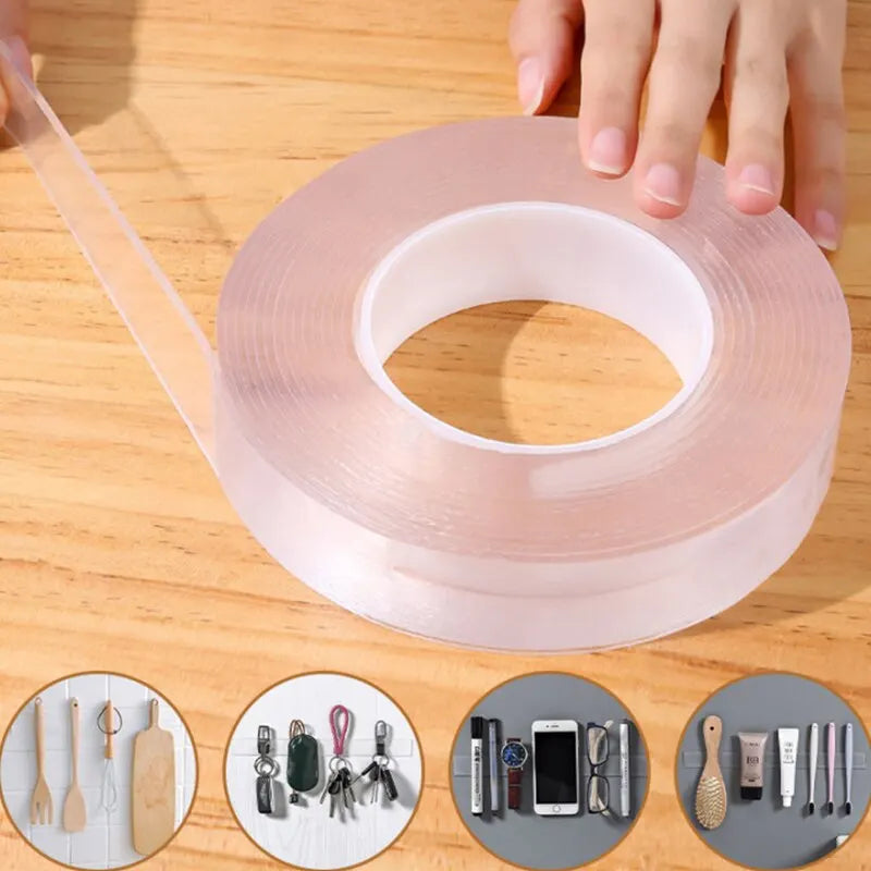 Nano Double Sided Tape Transparent Waterproof Strong Tape Reusable Nano Tape Kitchen Bathroom Home Decoration