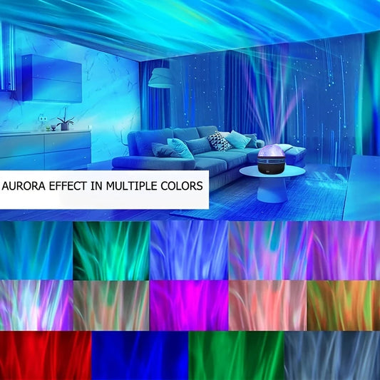 NEW Starry Projector Light With 7 Color Patterns & Remote Control, Polar Projector Night Light For Bedroom Atmosphere