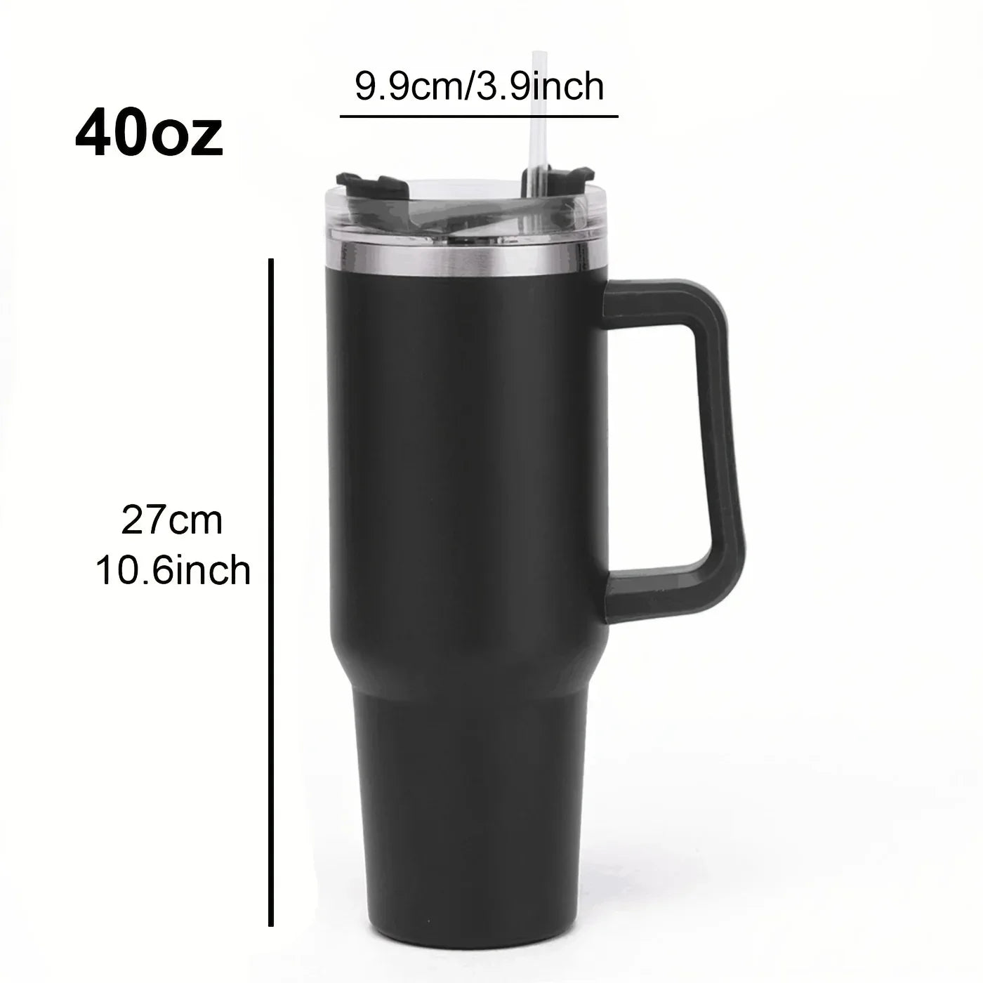 304 Stainless Steel Insulated Water Bottle Thermal Coffee Car Cup Cold Hot Mugs Vacuum Flask with Handle Straw for Sport Gif