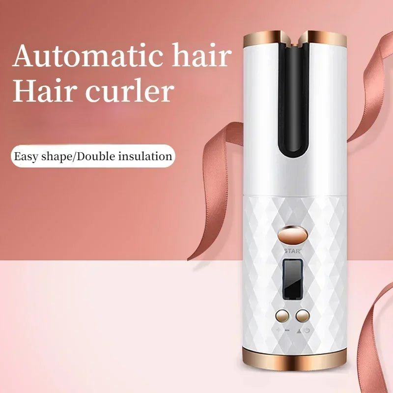 Portable Wireless Automatic Hair Curler 3 Color Options USB Charging Anti-Scalding Hair Curling Iron for Styling