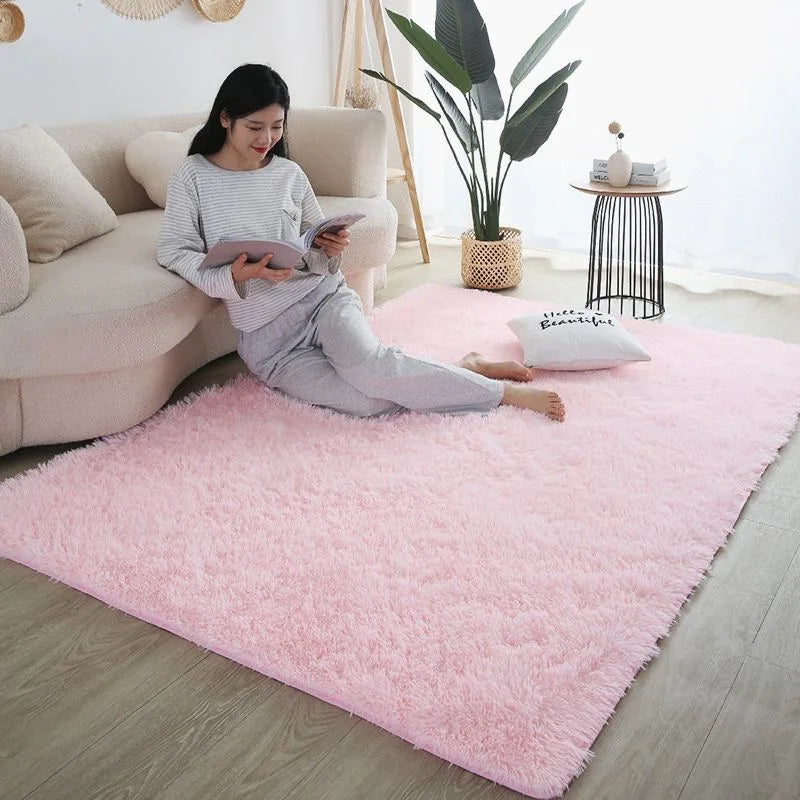 Kids Carpet Girl Rainbow Colors Carpets For Living Room Large Push Soft Bedroom Rugs Bedside Children's Room Floor Cute Mats