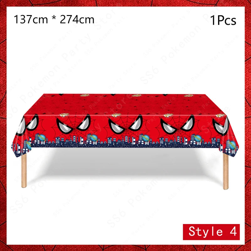 Spiderman Birthday Party Decorations Disposable Tableware Plate Cup Napkins Bags Spidey Party Birthday Decoration Supplies Set