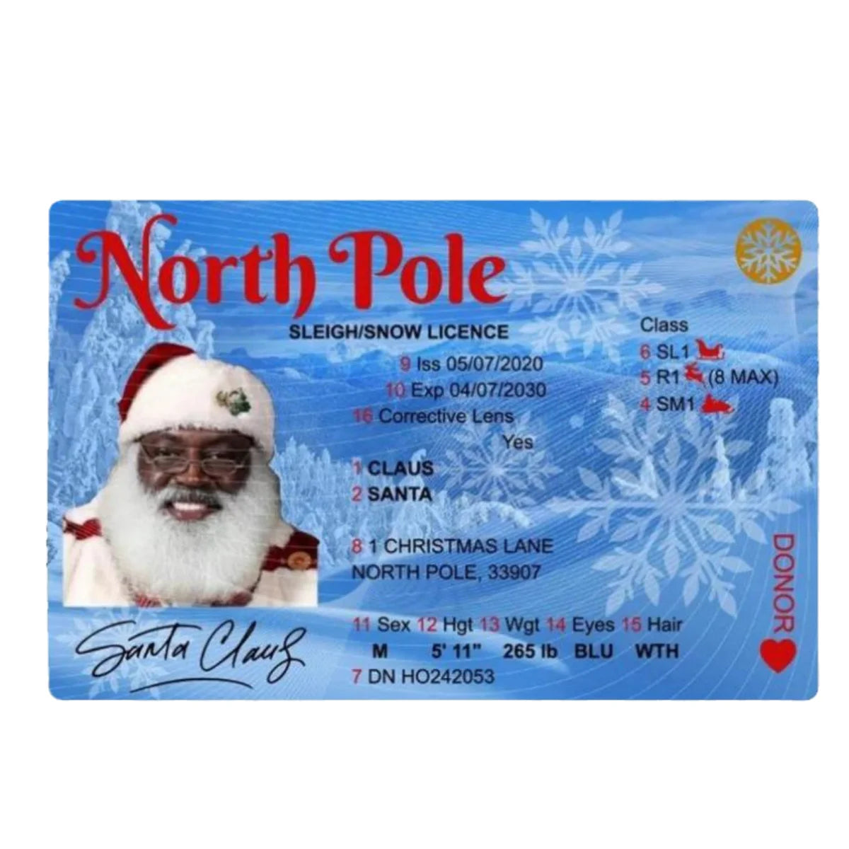 Creative Santa Claus Flight License Christmas Eve Gift Xmas Tree Decorations Flight License Cards Toys For Kids 2023 Christmas