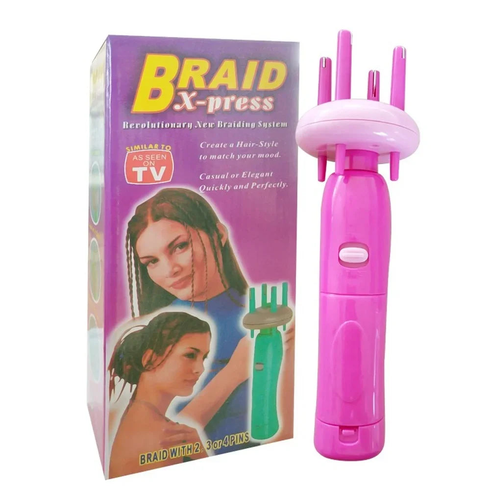 Professioanl Women Portable Electric Automatic DIY Hairstyle Tool Braid Machine Hair Weave Roller Twist Braider Device Kit