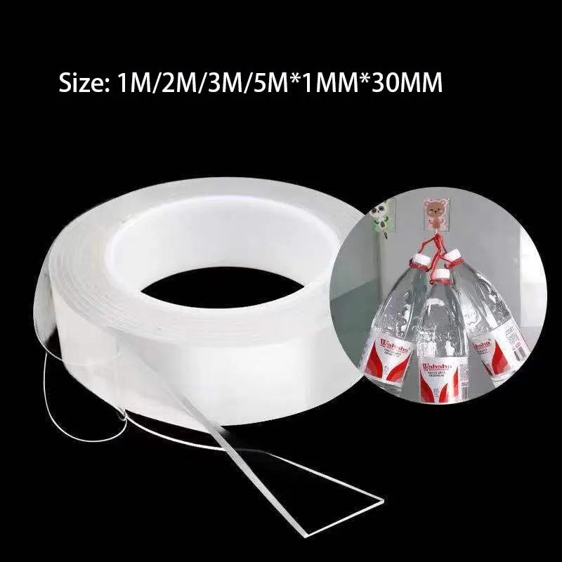 Kitchen Transparent Double Sided Tape Bathroom Waterproof Reusable Self Adhesive Nano Tapes Home Decoration Washable Super Tapes