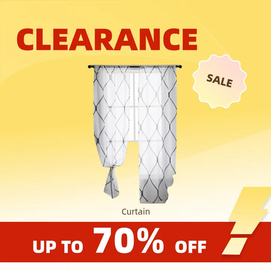 Clearance_Sheer Curtains White Korean Simple Mesh Veil for Living room, Bedroom_Continuous updates