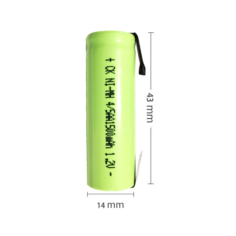 1-5PCS 1.2V 4/5AA 1500mAh Ni-Mh 4/5 AA Battery For Braun Oral B 3728 3754 3756 Electric Toothbrush Razor Shaver Barber