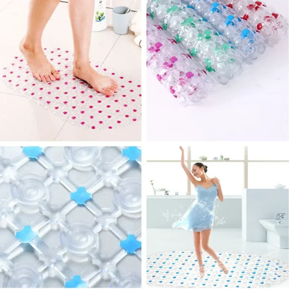 New Household Non-slip Mat Bathroom Bath Massage Suction Cup Bathtub with Suction Cup Bathroom Mat Rug Bathroom Carpet Supplies