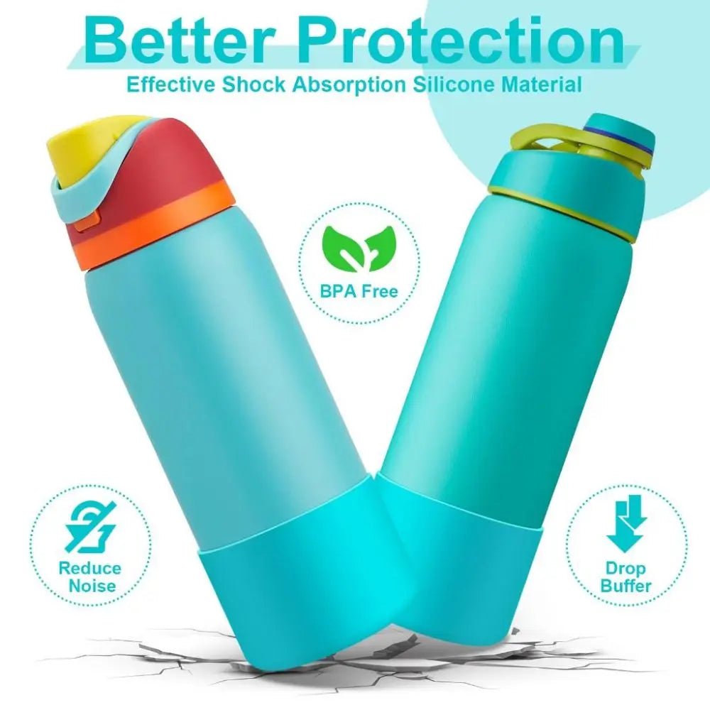 Silicone Water Bottle Protector Sleeve Anti-Slip Bottom Protective Sleeve Bottle Bottom Protective Cover for Owala FreeSip 40oz