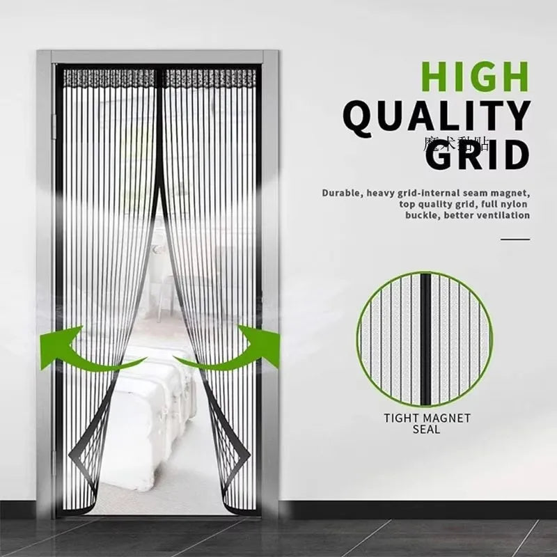 Anti-Mosquito Mesh Auto-Close Magnetic Anti-mosquito Mesh Invisible Door Mesh Anti-bug Fly Partition Curtain Magic Mesh