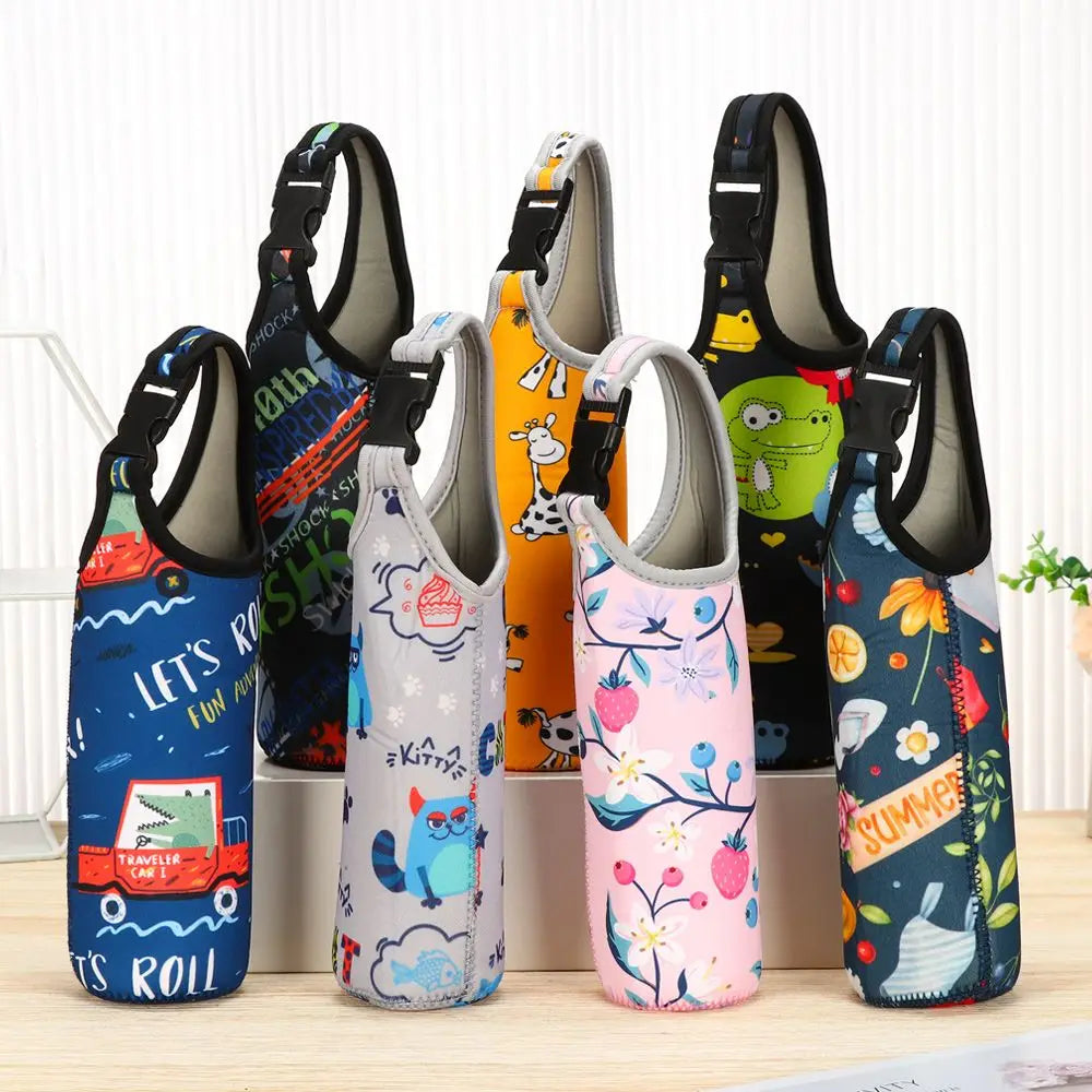 1PC Portable Sport Water Bottle Cover Insulator Sleeve Bag Case Pouch Bottles Cup Pouch Camping Drinkware Accessories