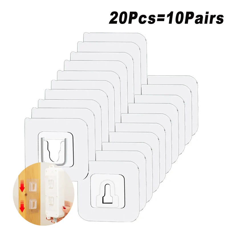 Double-Sided Adhesive Wall Hooks Multi-Purpose Transparent Hooks Waterproof Clothes Hats Towel Hooks Kitchen Bathroom Door Hook