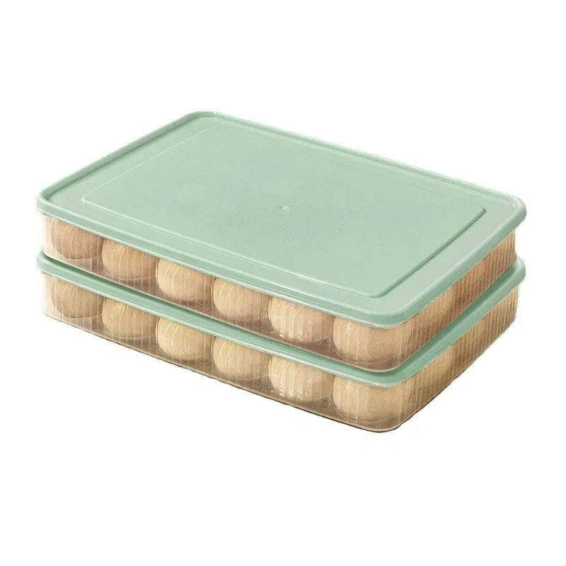 15/24 Grids Refrigerator Egg Storage Box Kitchen Refrigerator Household Preservation Plastic Dumpling Fresh-keeping Case Holder