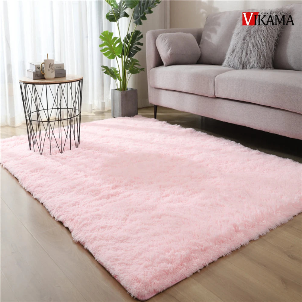 VIKAMA Rainbow Decor Kids Carpet For Girls Bedroom large Living Room's Rugs Soft Plush Nursery Play Mats Gray Living Room Carpet