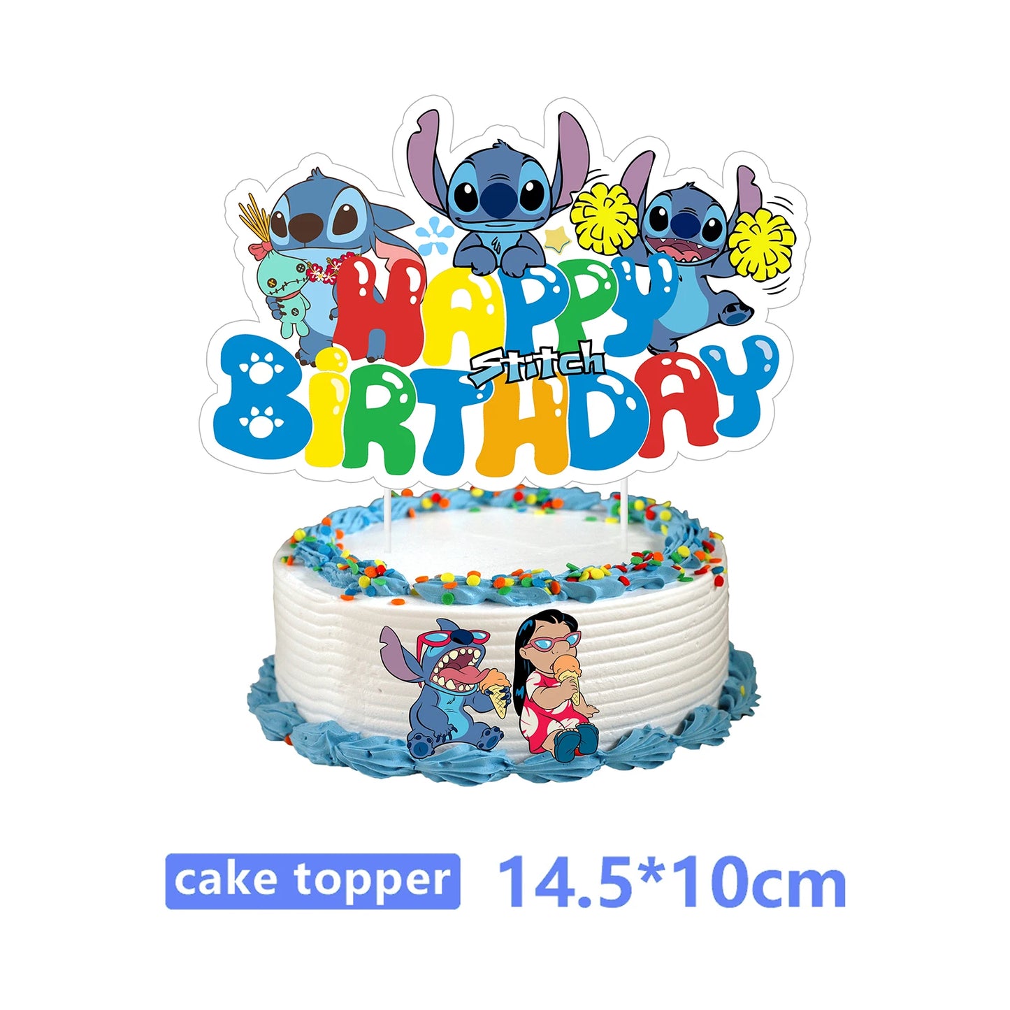 Lilo And Stitch Birthday Party Decoration Balloon Cup Gift Bag Plate Napkin Tablecloth Cakestand Party Supplies