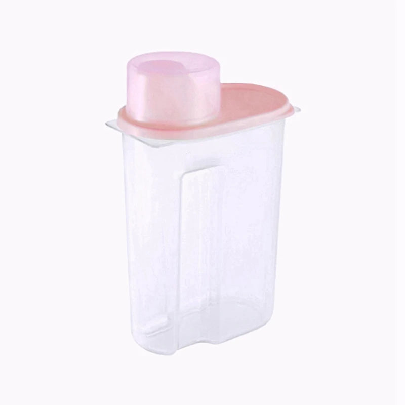 Plastic Food Storage Containers Transparent Airtight Cereal Dispenser For Rice Pasta Tea Nuts Coffee Beans Kitchen Organization