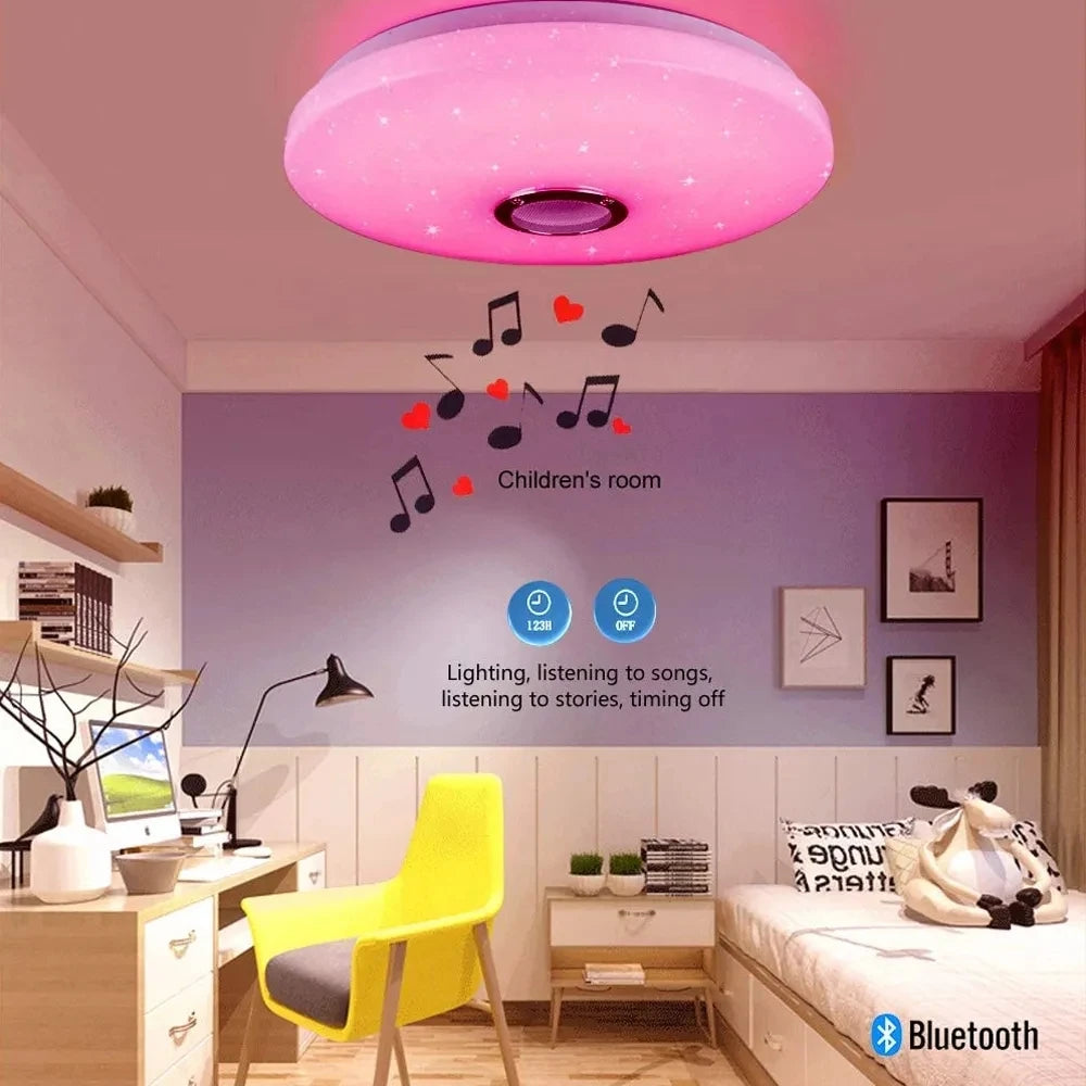 RGB Smart Ceiling Light LED Interior Home Decorative Light 42W 60W 220V Luster Dimming Remote Control WIFI Bluetooth Living Room