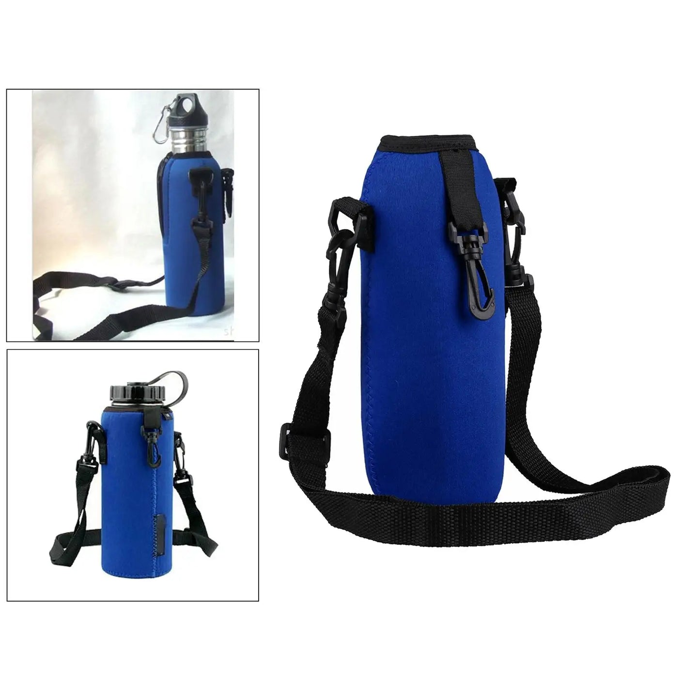 Water Bottle Carrier Outdoor 500ml Water Bottle Insulated Cover Neoprene Carrier Bag Pouch with Strap & Hook