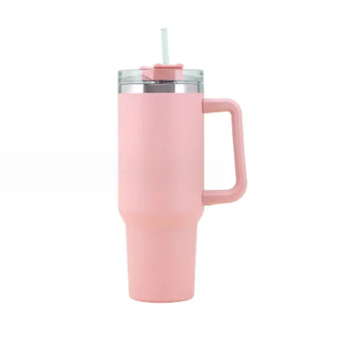 304 Stainless Steel Insulated Water Bottle Thermal Coffee Car Cup Cold Hot Mugs Vacuum Flask with Handle Straw for Sport Gif