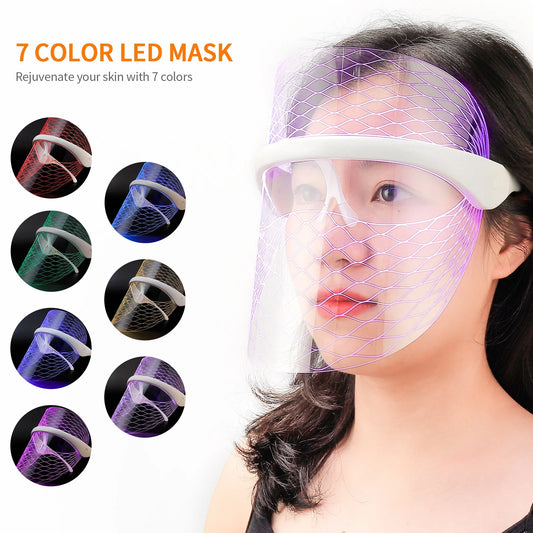 7 Colors LED Light Therapy Face Mask Photon Instrument Anti-aging Anti Acne Wrinkle Removal Skin Tighten Beatuy SPA Treatment