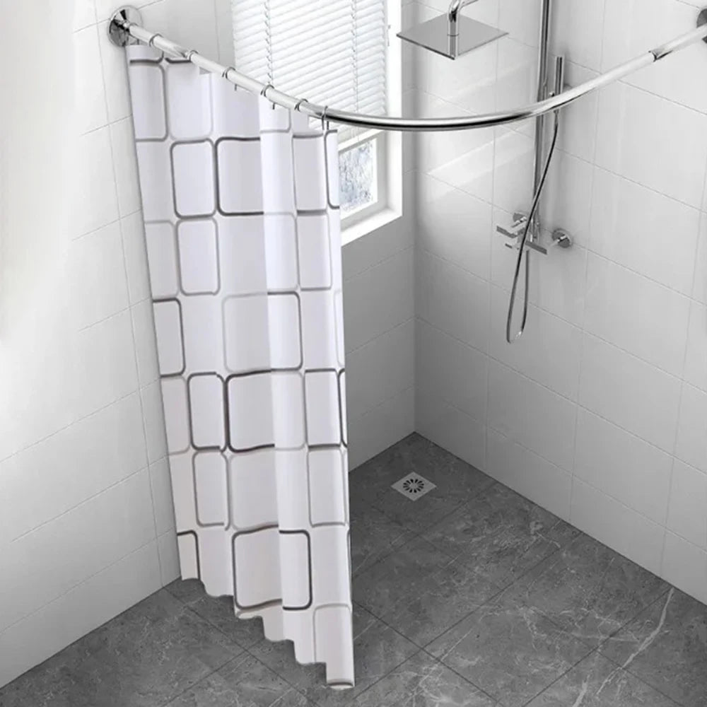 1pc With Pattern Shower Curtain PEVA Waterproof Shower Curtain Bathroom Partition Curtain Bathroom Decoration Accessories