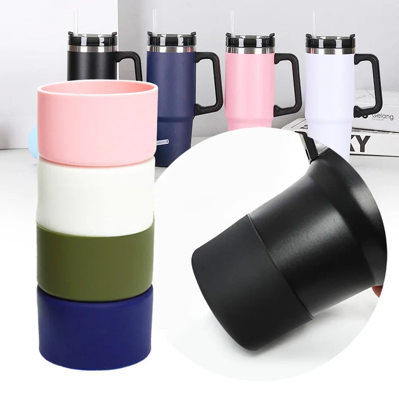 Universal 7.5cm Soft Food Grade Silicone Bottom Cup Sleeve Cover For Stanley 40oz  Ice Flow Flip 30 Oz 20 Oz Water Bottle