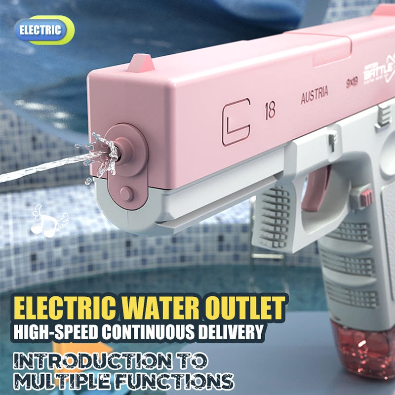 Electric Water Gun Toy Portable Water Guns Automatic Water Spray Gun Toys Electric Burst Water Gun Kids Outdoor Water Toys